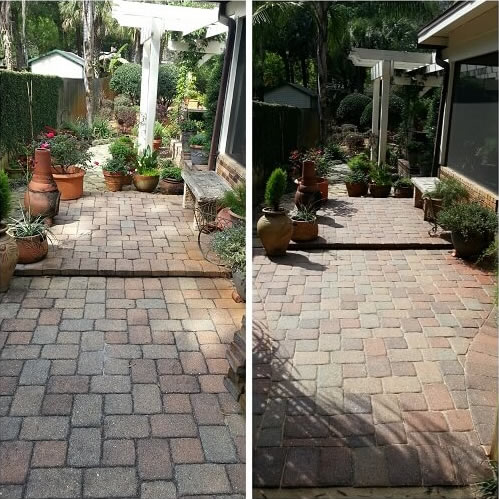 Before & After Paver Sealing
